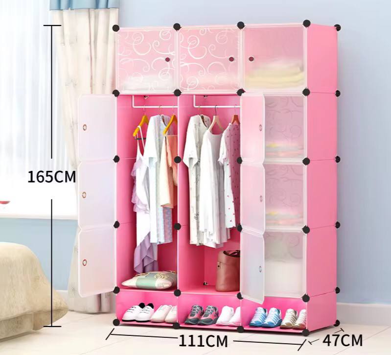 Hard semi permanent Plastic wardrobes with inbuilt shoe rack