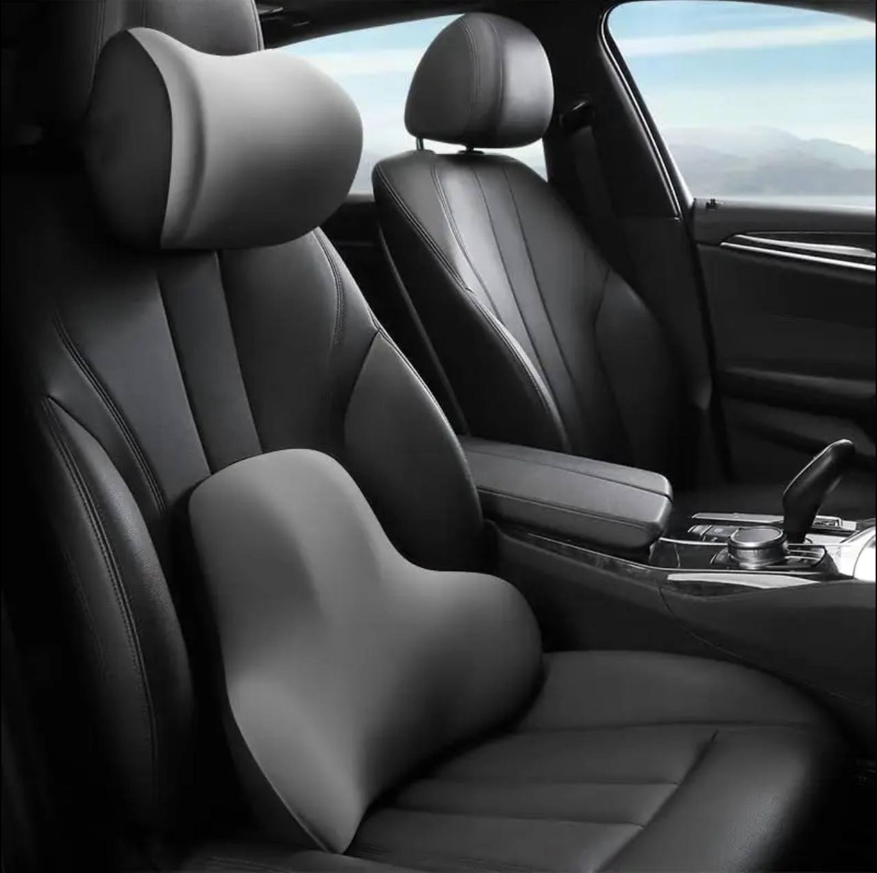2ps set Car headrest and backrest lumbar support