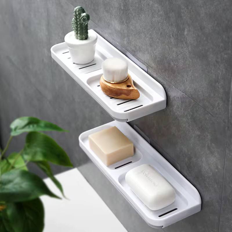 Wall-Mounted Self-Adhesive
Bathroom Soap Dish Storage Organizer.