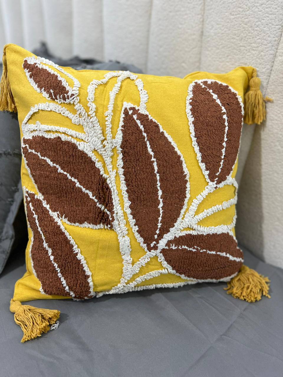 Fancy TUFTED/BOHO throw pillow covers with tassels