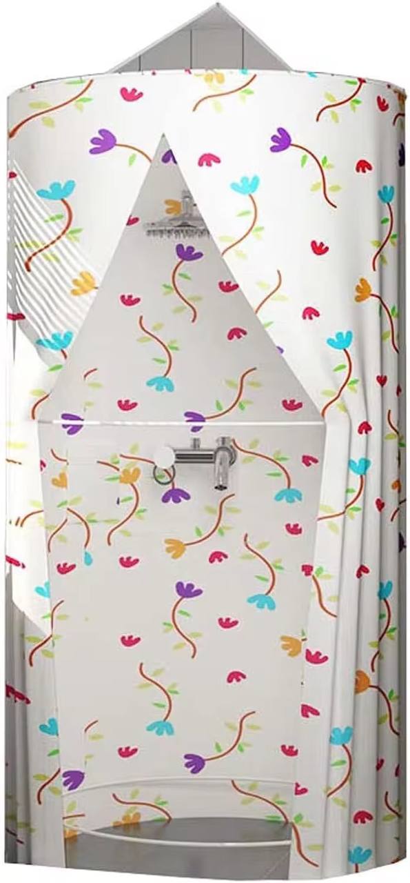 Portable foldable round waterproof fabric shower cubicle