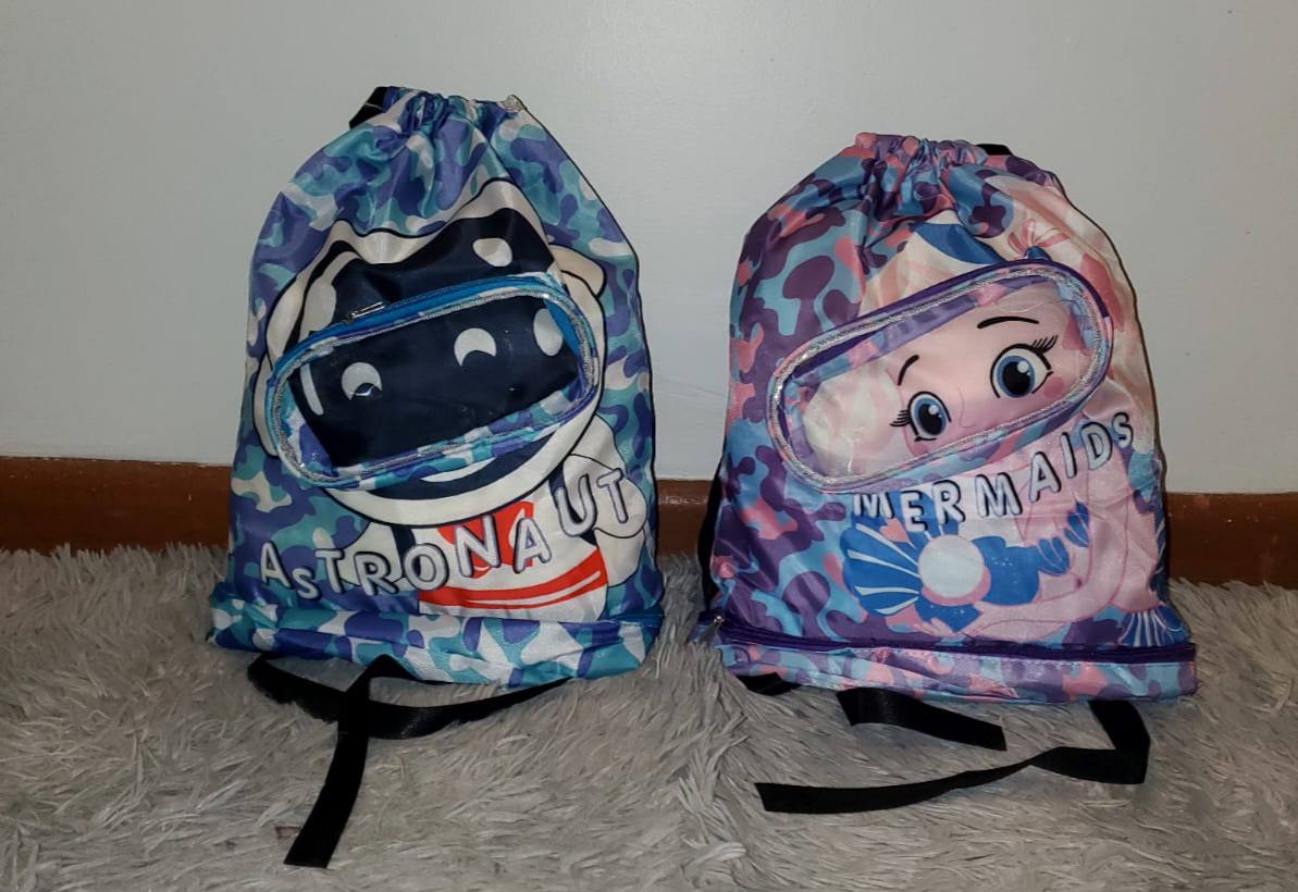 Cute Cartoon Drawstring Waterproof Swimming Bag/GymBag