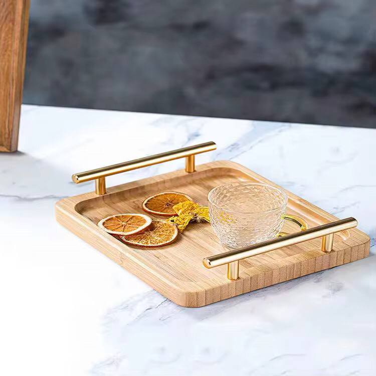 3in1 serving tray with gold Handled