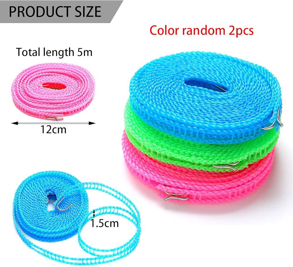 5m portable windproof non slip cloth line