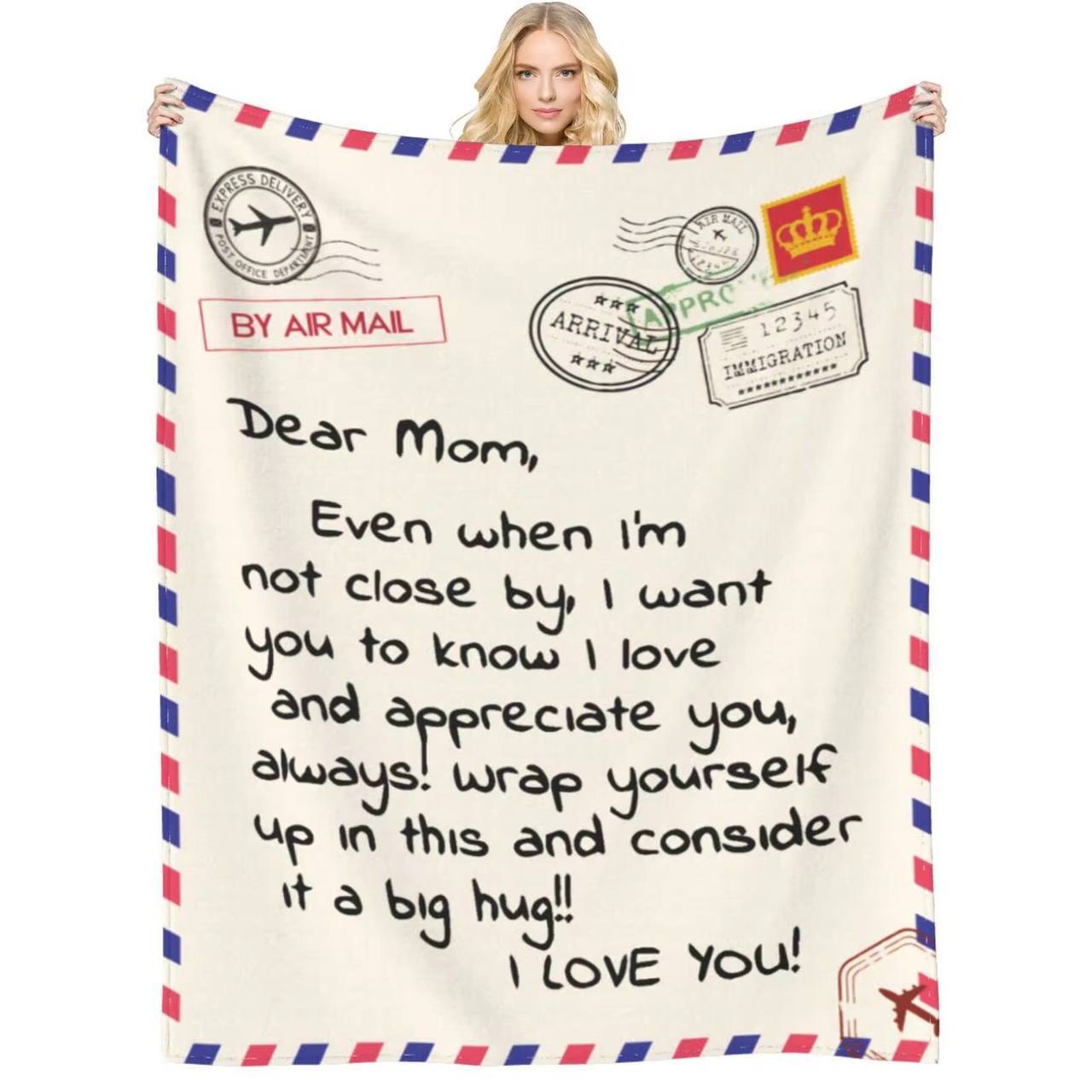 Express letter cossy throw blankets