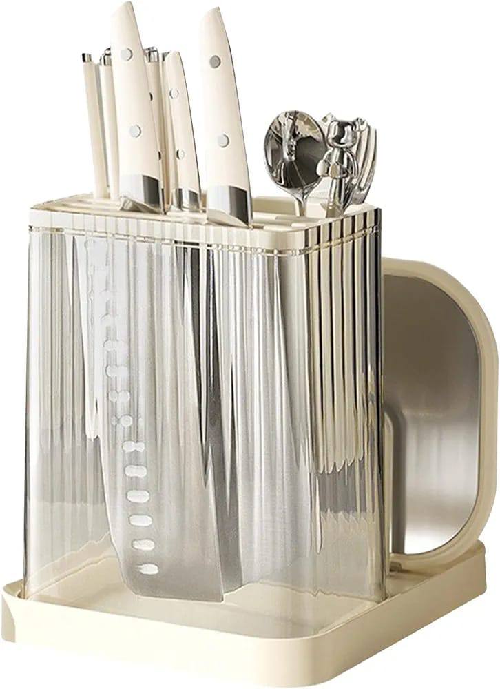 Multifunctional cutlery organizer with chopping board holder and knife organizer