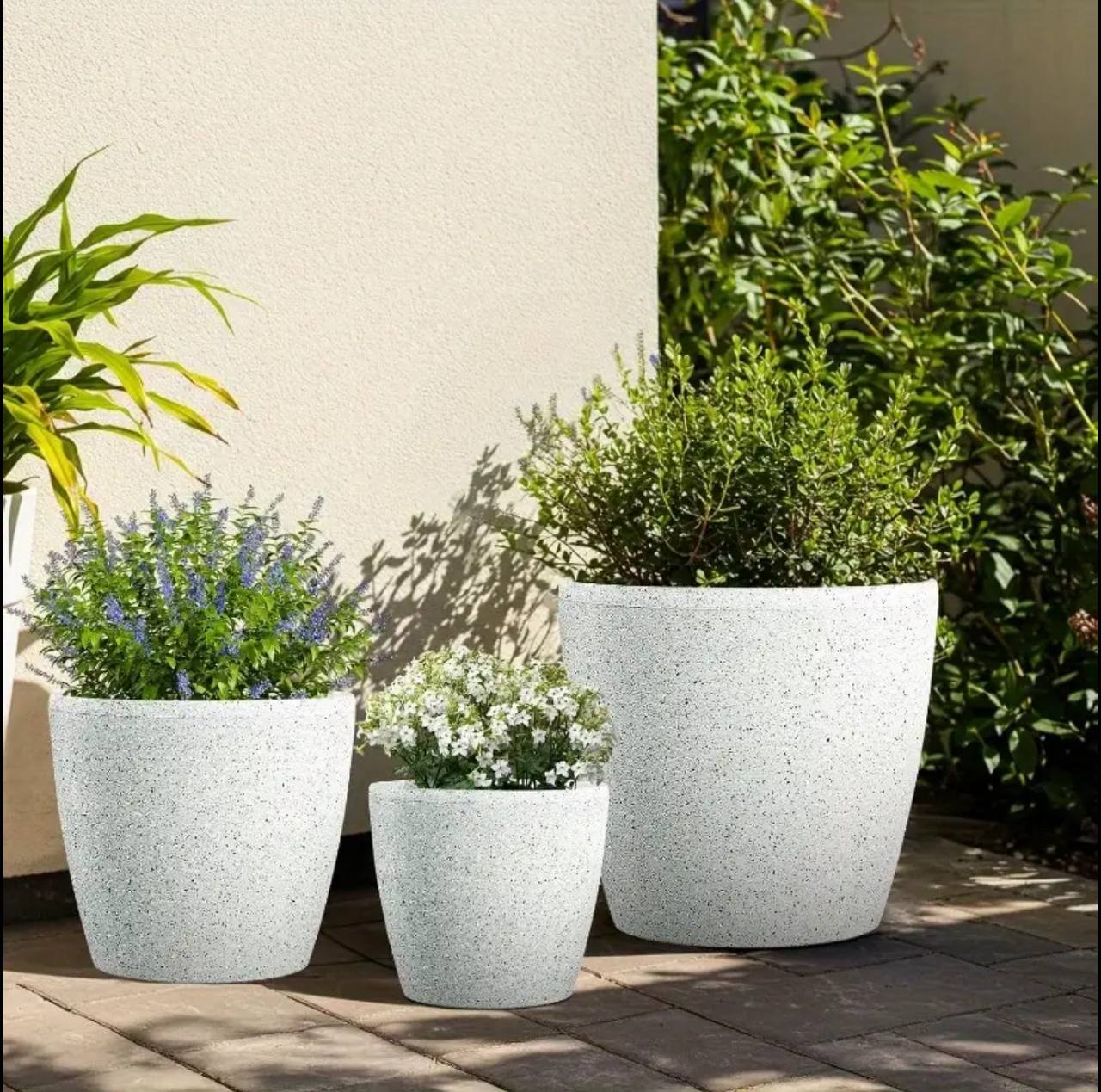 Premium Marble coated minimalist design flower planters