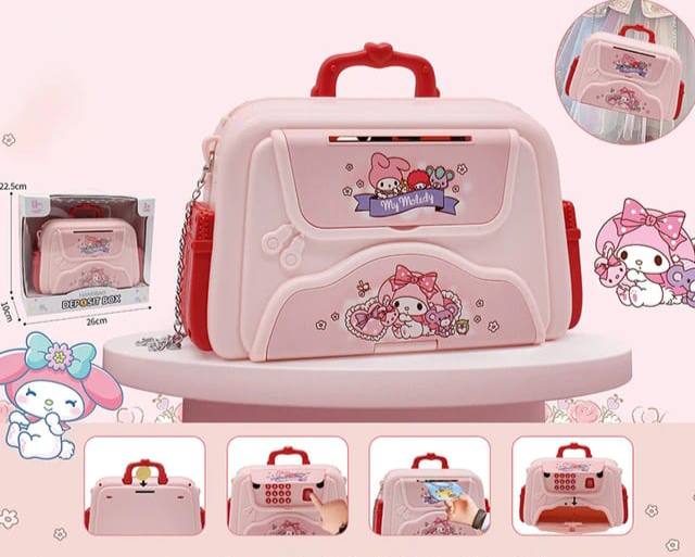 Handbag design Password and Fingerprint portable ATM Money Music Money Box Savings Can