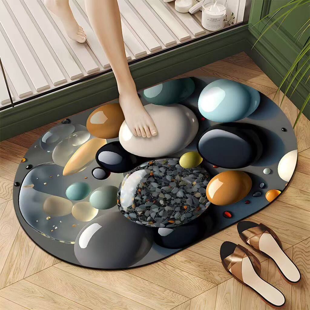 Big size Oval *48*78cm* Bathroom/ Door mats with rubber underside