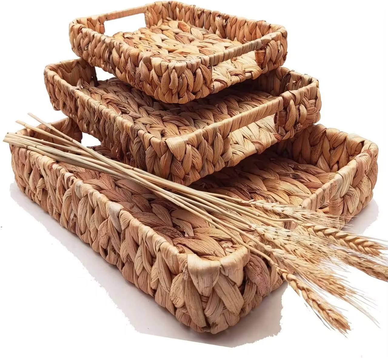 3 in 1 handmade Rattan Deco style and trays