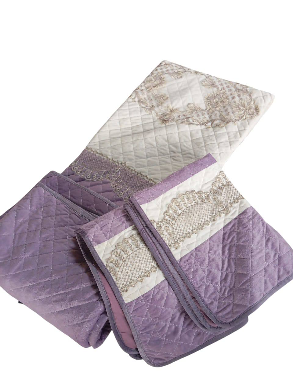 Heavy laced velvet bedcovers