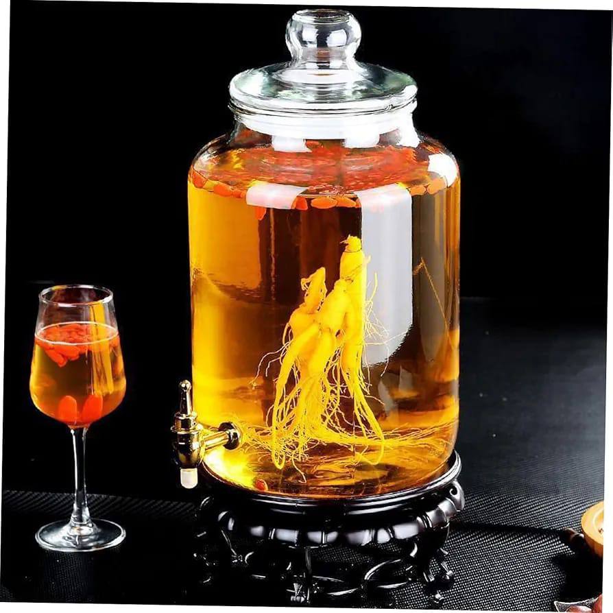 Glass dispenser with stand