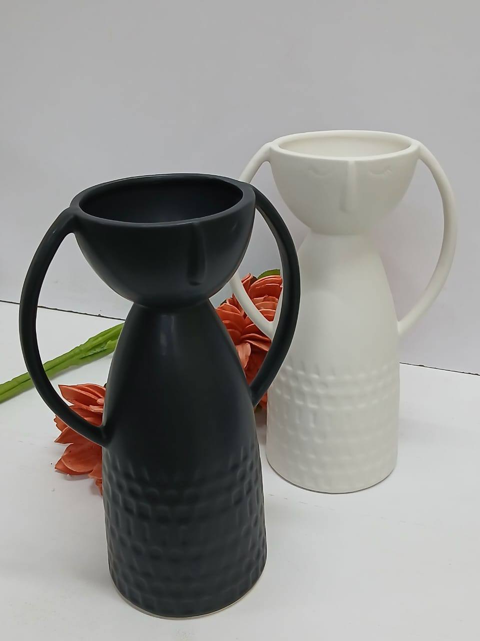 Face Decorative Flower Vase
