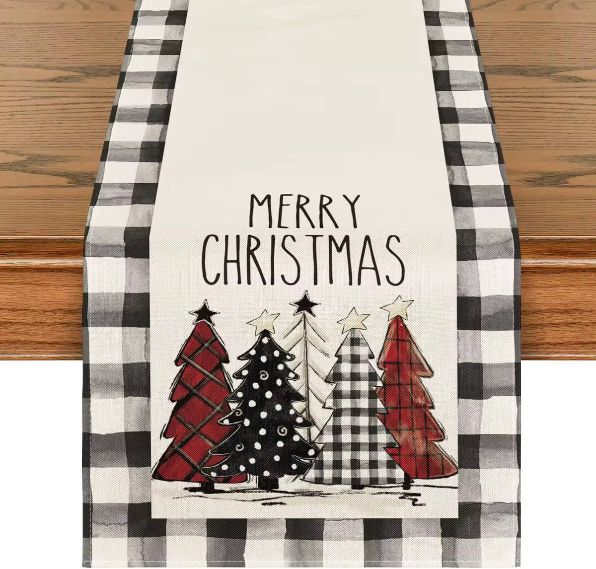 Christmas table runner Suitable for home kitchen, restaurant holiday party decorations
Size 230cm* 30 cm