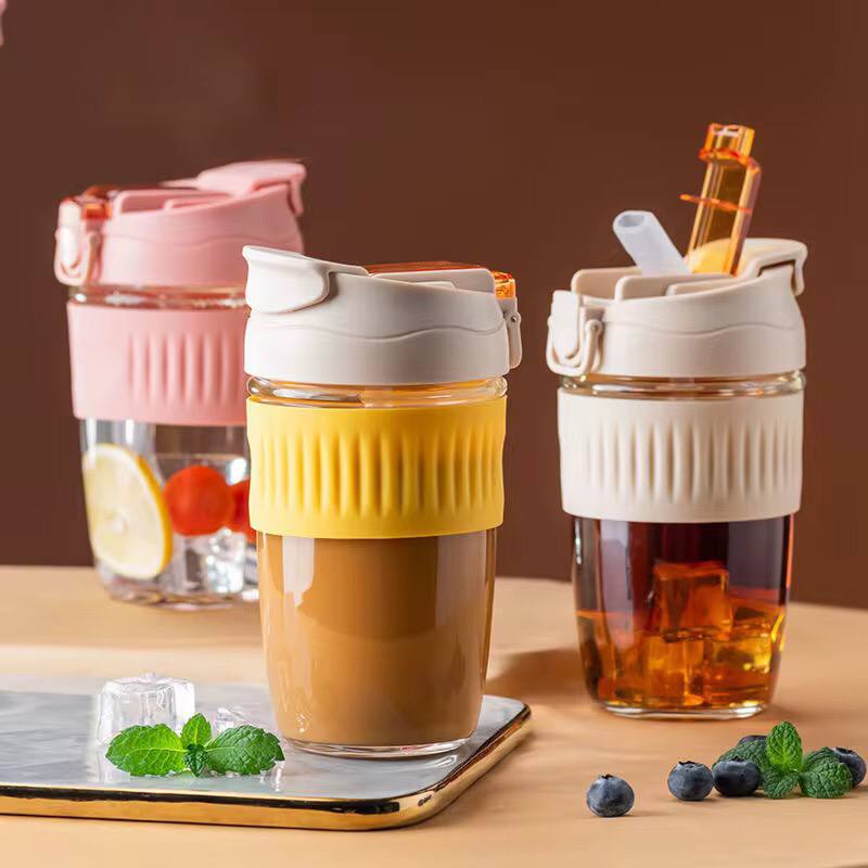 550ml borosilicate glass anti-scalding coffee thermocup