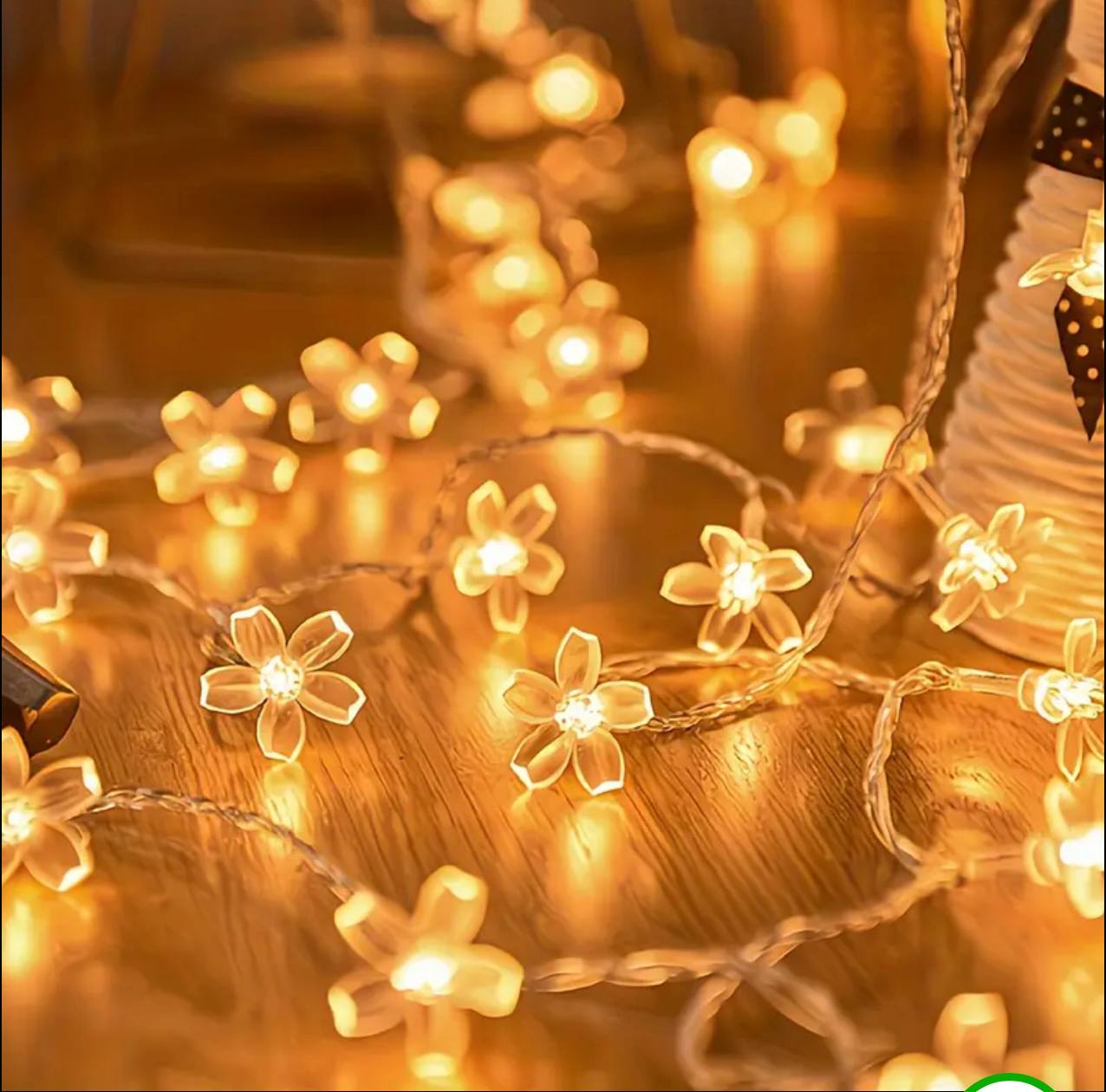 10 METERS Christmas Flower Shaped LED LIGHTS FAIRY WITH REMOTE