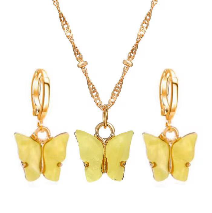 Butterfly jewellery set