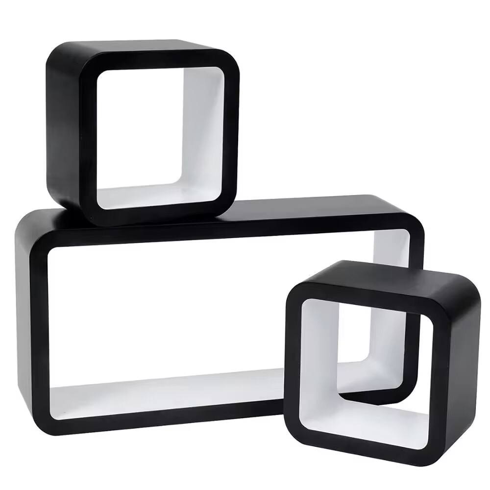 3Pcs Plastic Wood floating shelves
