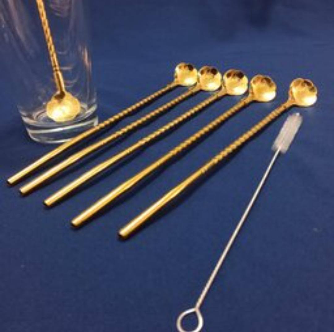 Boyuan Stainless steel long straw spoon