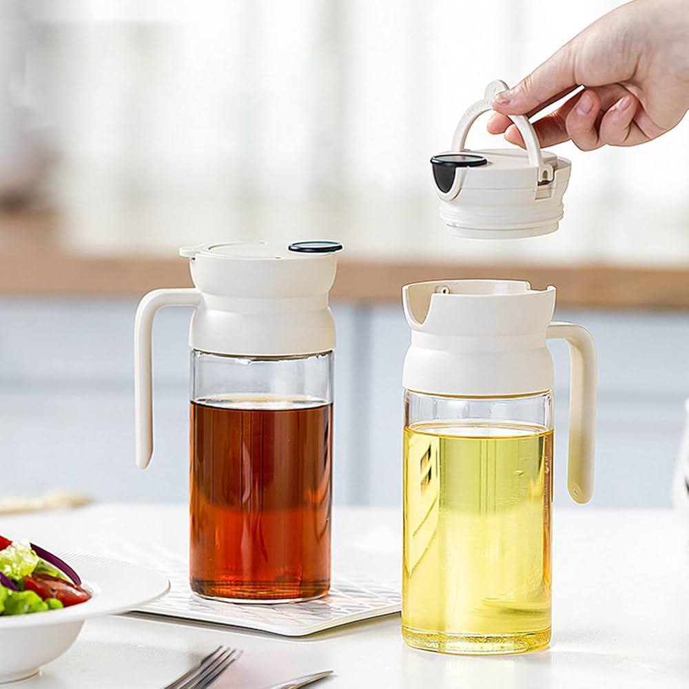 Glass 550-600ml Feiel cruet automatic oil dispenser