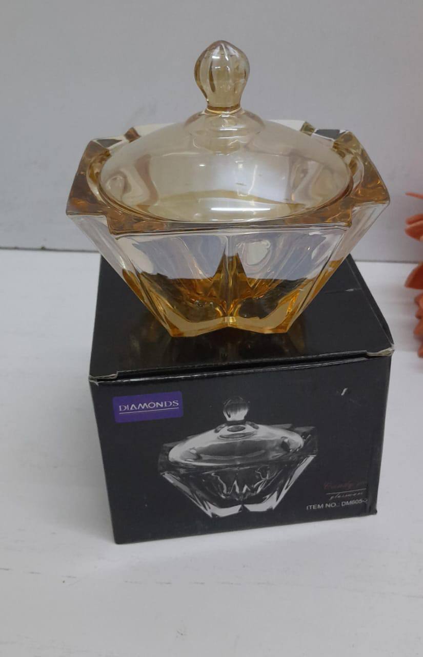 GLASS Decorative candy jar/sugar dish