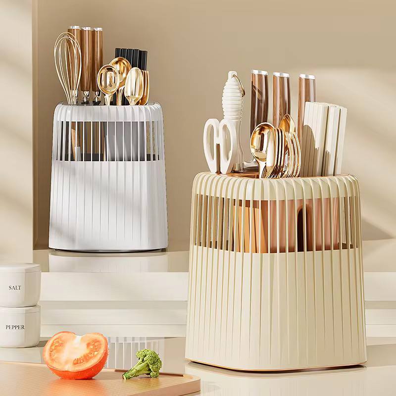 Multi-Functional Rotating Knife & Utensil Rack