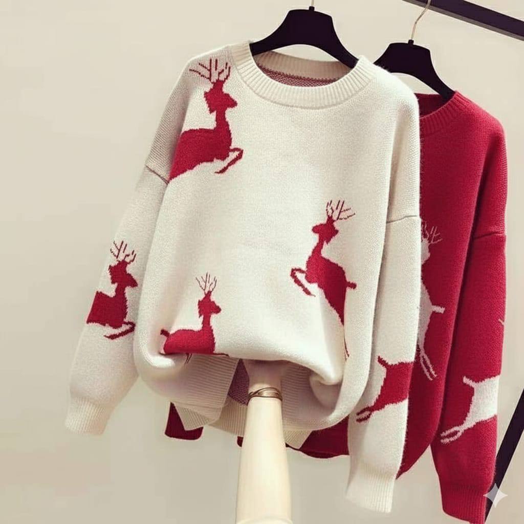 Reindeer Christmas Sweaters
Red
White