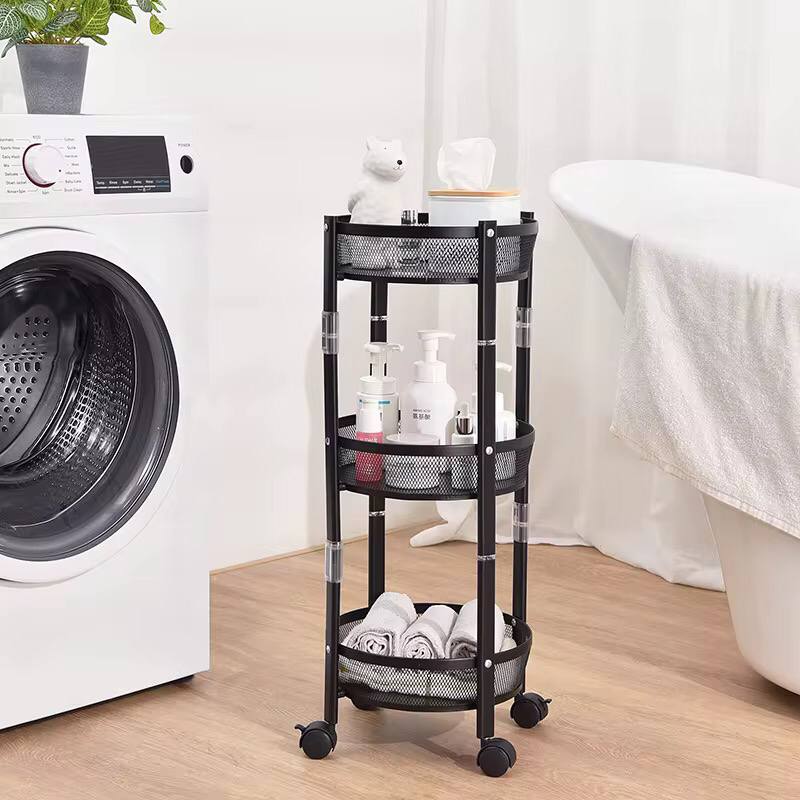 Foldable round rotating multi layer rack