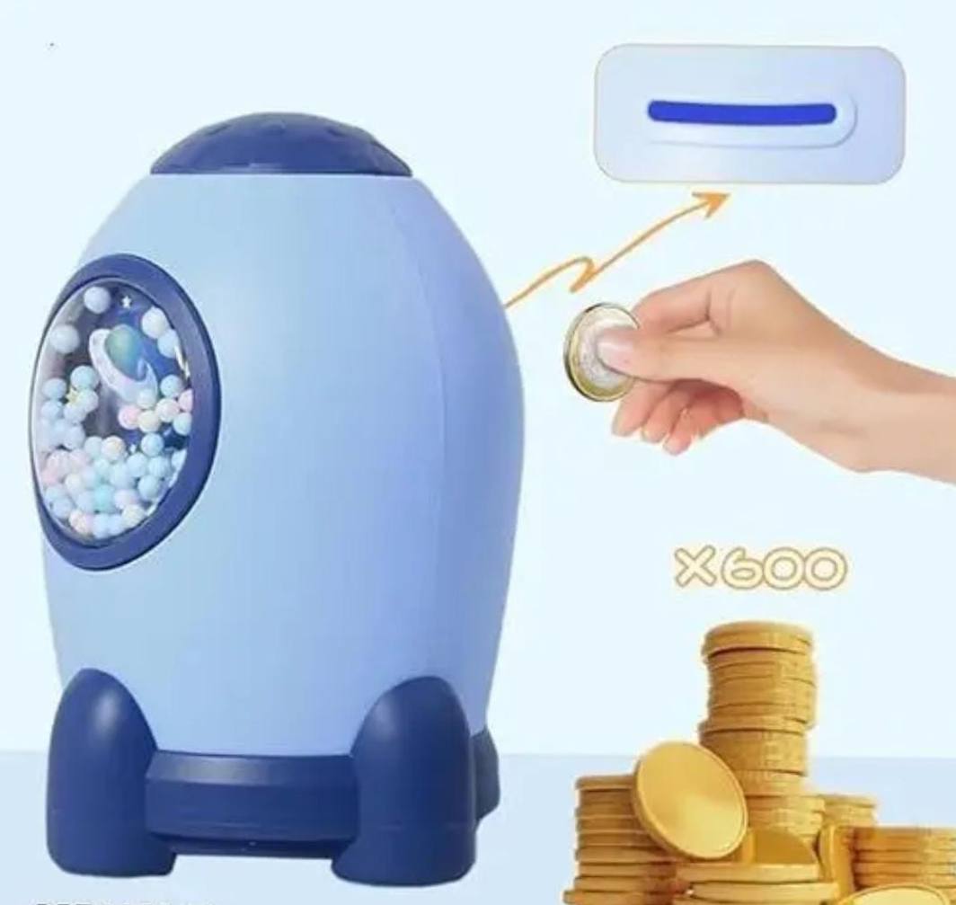 Rocket piggy bank