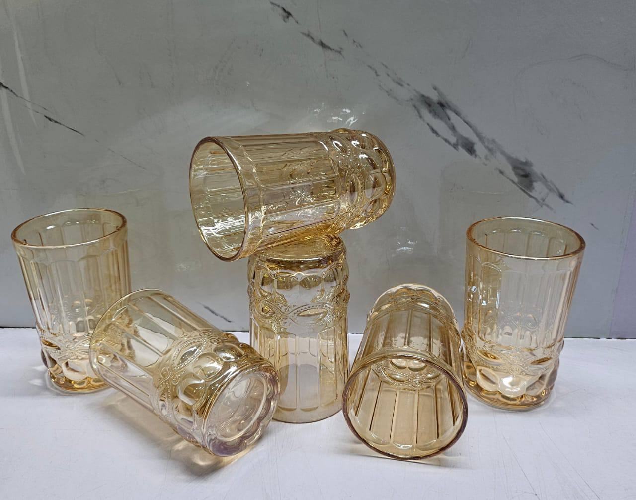 Coloured Heavy gauge thick WATER glass