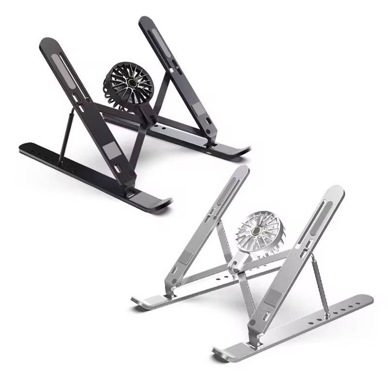 Foldable Laptop Stand with Built-In Cooling Fan