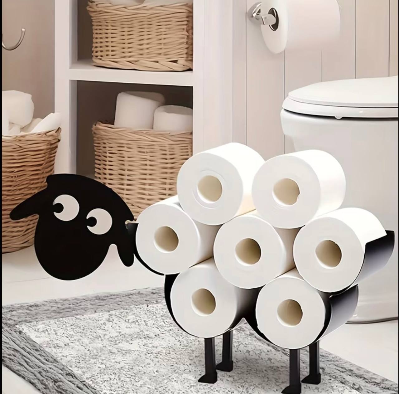 Creative Toilet Paper Holder – Metallic Finish