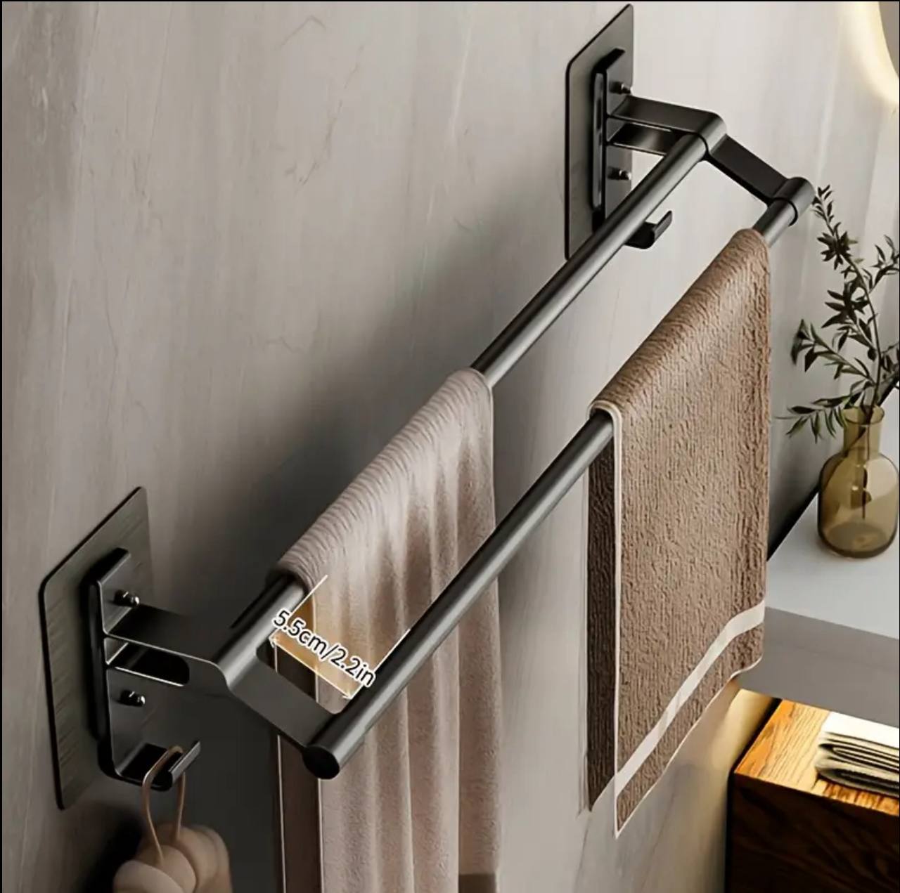 Wall-Mounted Double Towel Bar