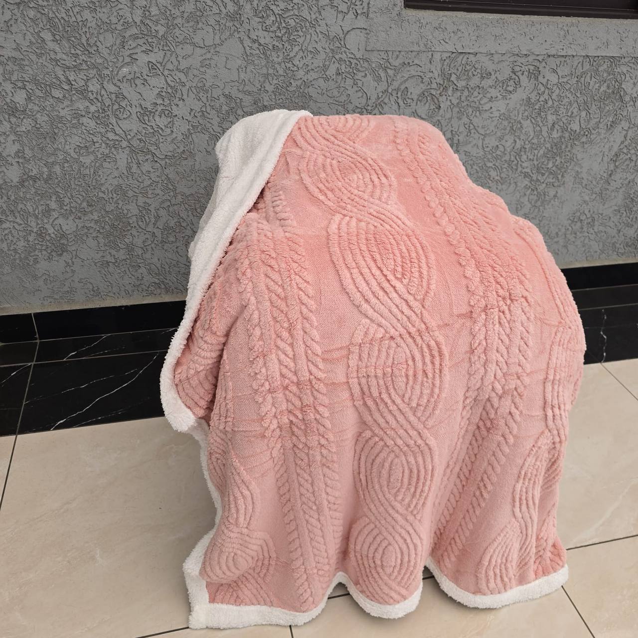 Lambswool Double Sided Throw Blanket