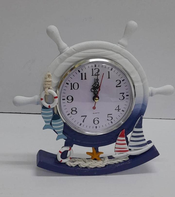 WOODEN photo frame + swing clock ornament