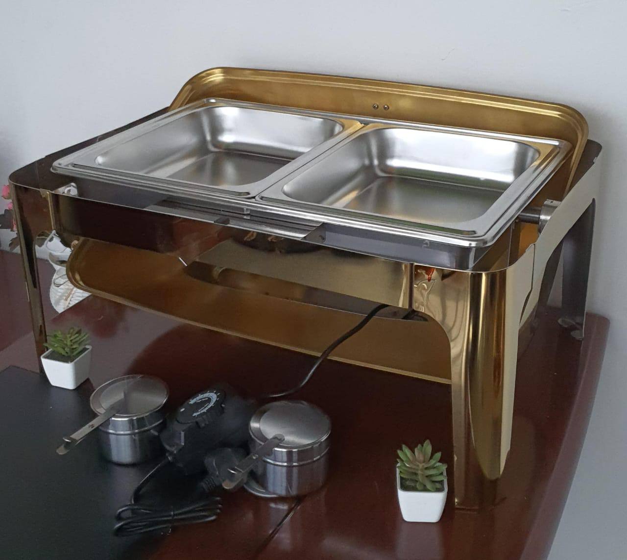 Electric heating option Golden - Heavy gauge Stainless steel chaffing dish