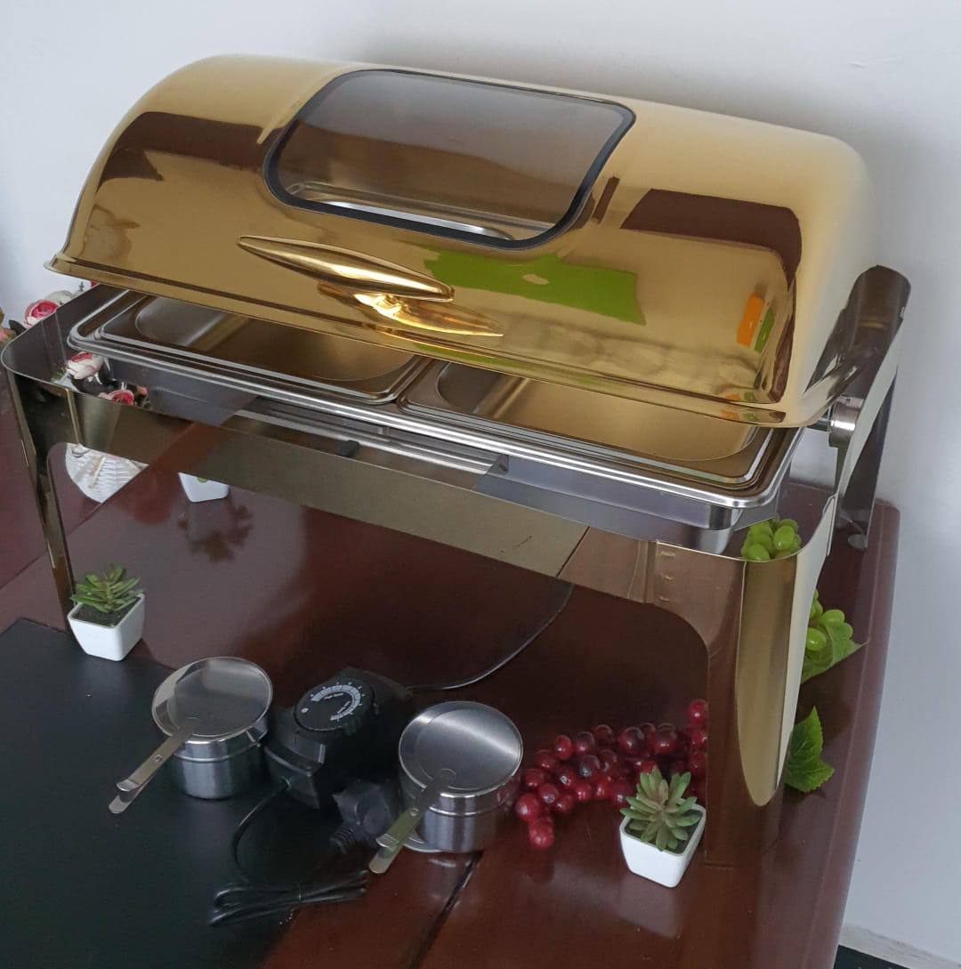 Electric heating option Golden - Heavy gauge Stainless steel chaffing dish