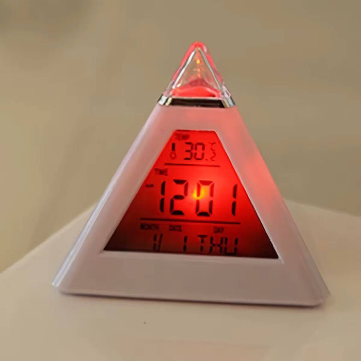 Pyramid Smart Color Changing Led Alarm Clock