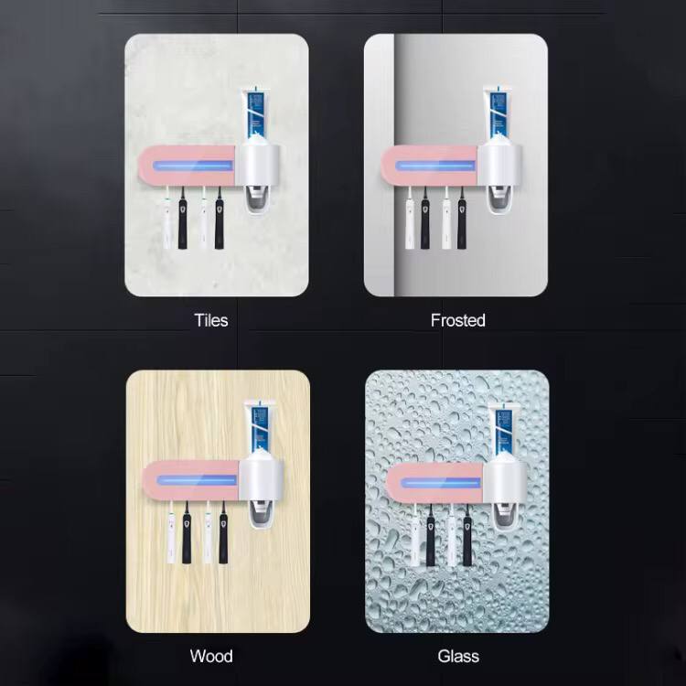 Toothbrush sterilizer wall mounted with 4 toothbrush spaces