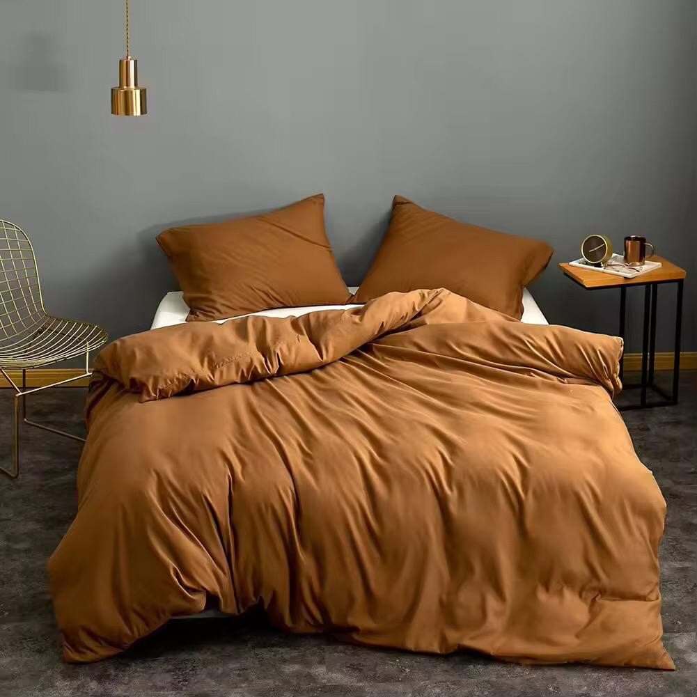 4pc Plain High Quality Duvet Cover Set (Soft Glam Edition)