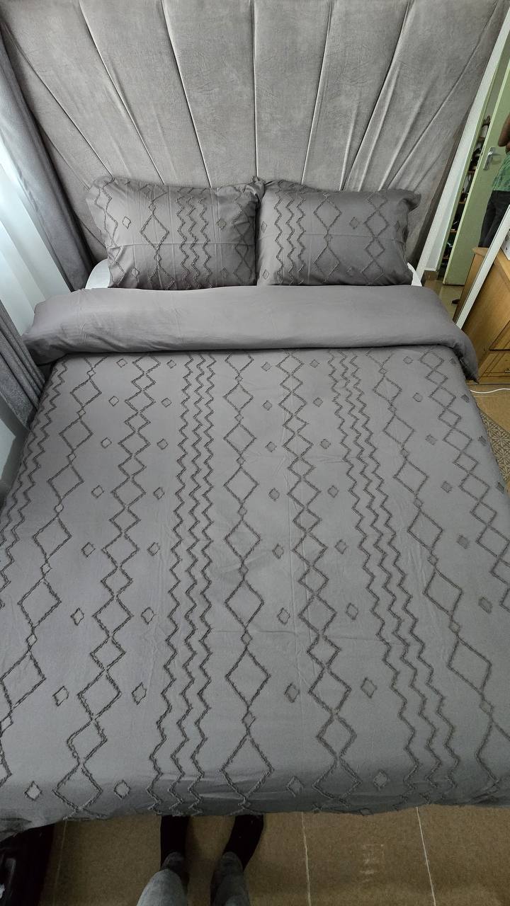 3pc Tufted Wave Duvet cover set