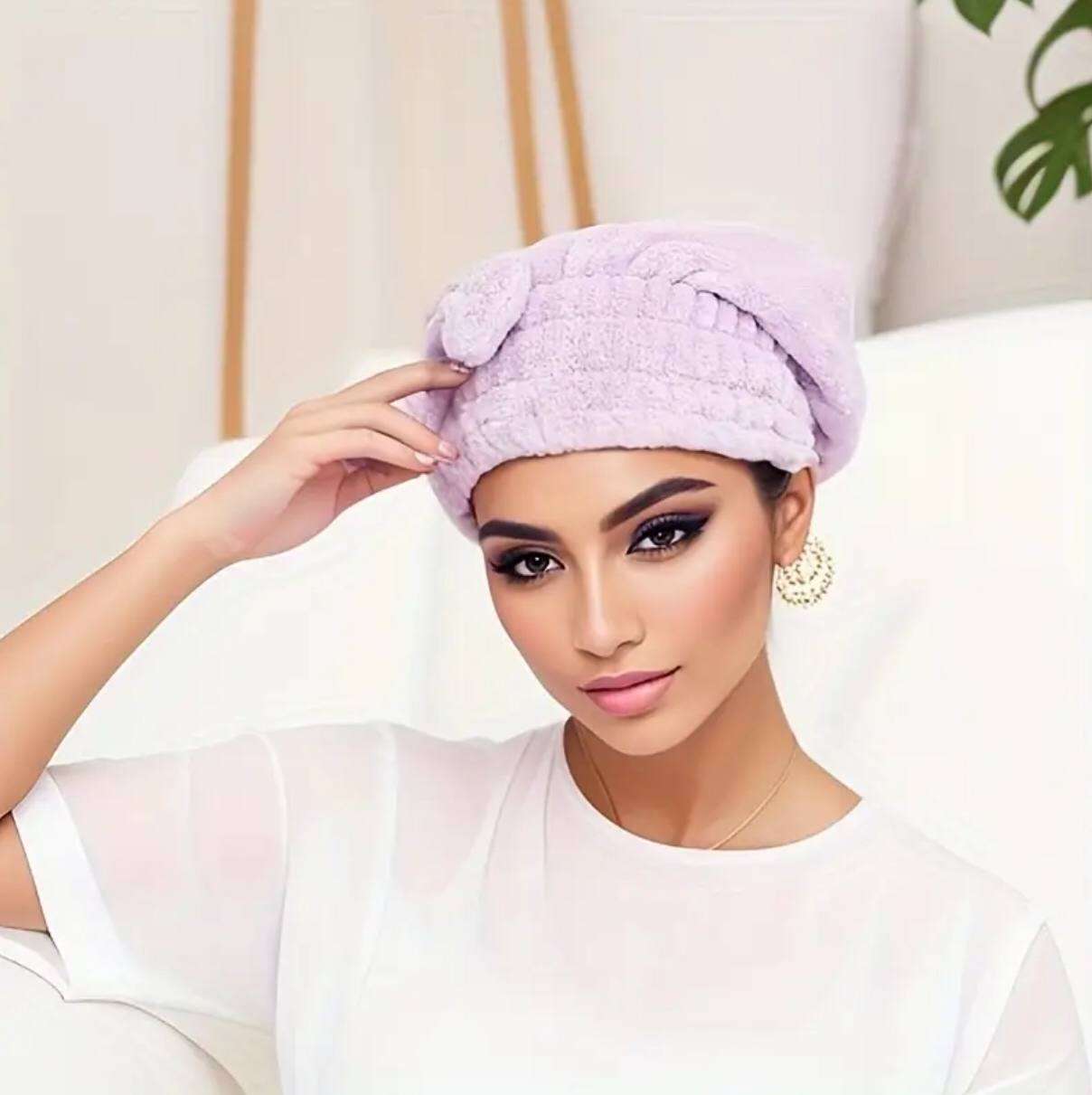 Super absorbent quick drying hair cap