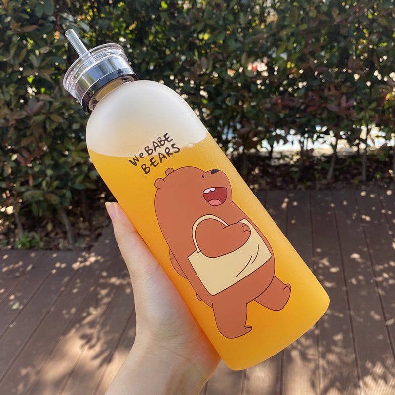 1000ml frosted water bottle