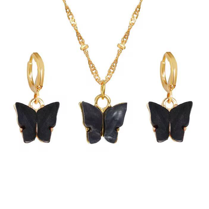 Butterfly jewellery set