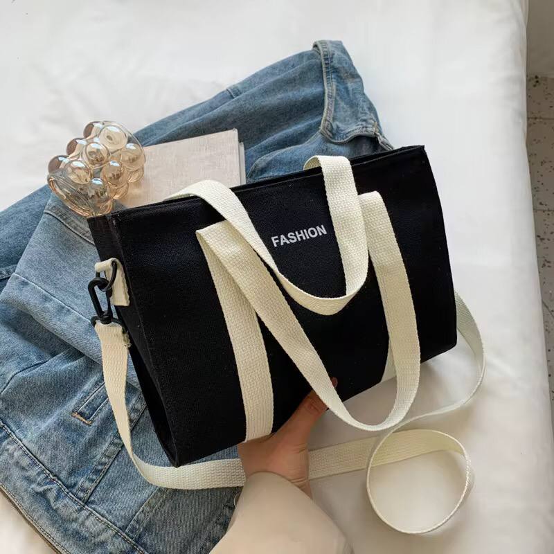 FASHIONABLE COTTON CANVAS TOTE BAG