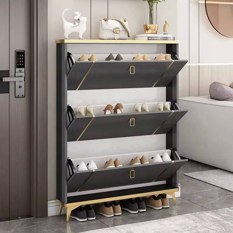 Bucket flip shoe rack