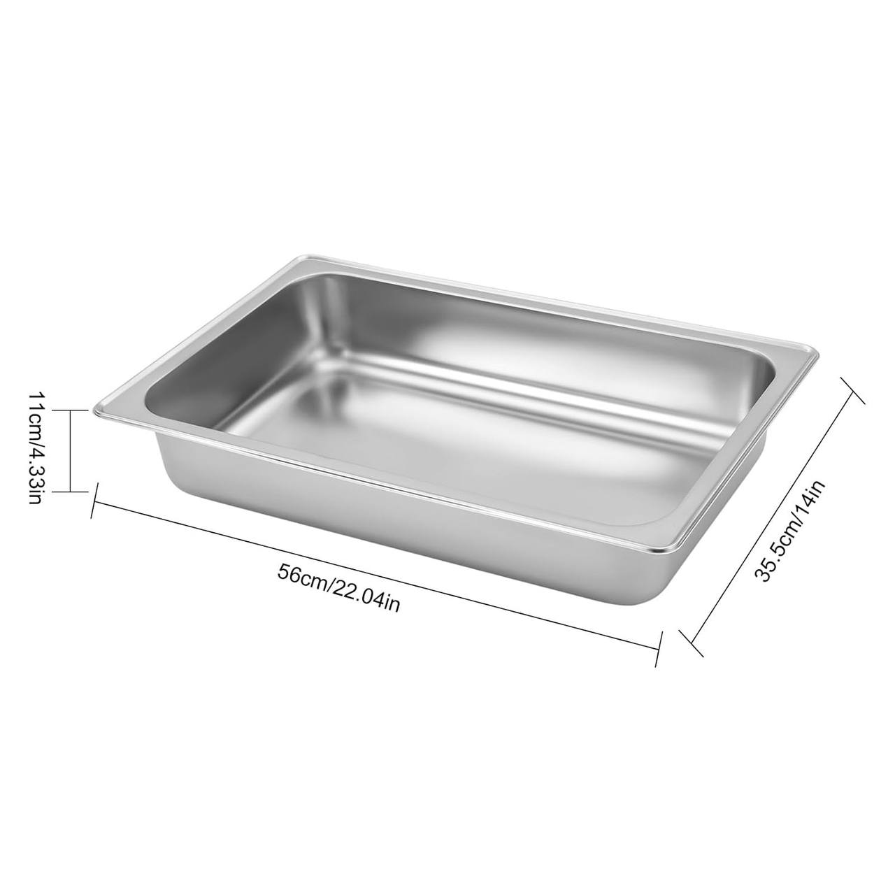 9L Stainless steel Buffet serving trays, chaffing dishes inserts