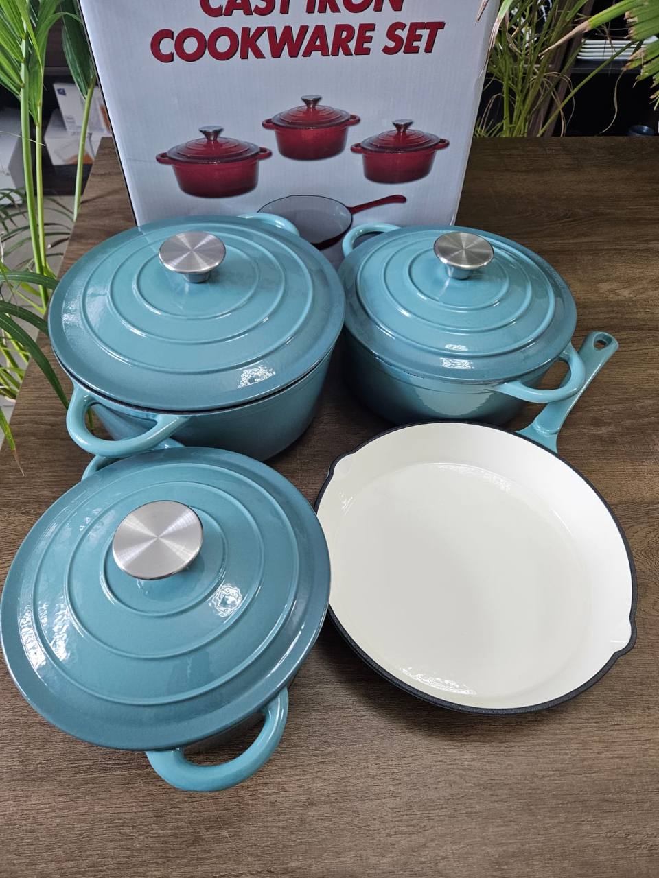9pcs set cast iron