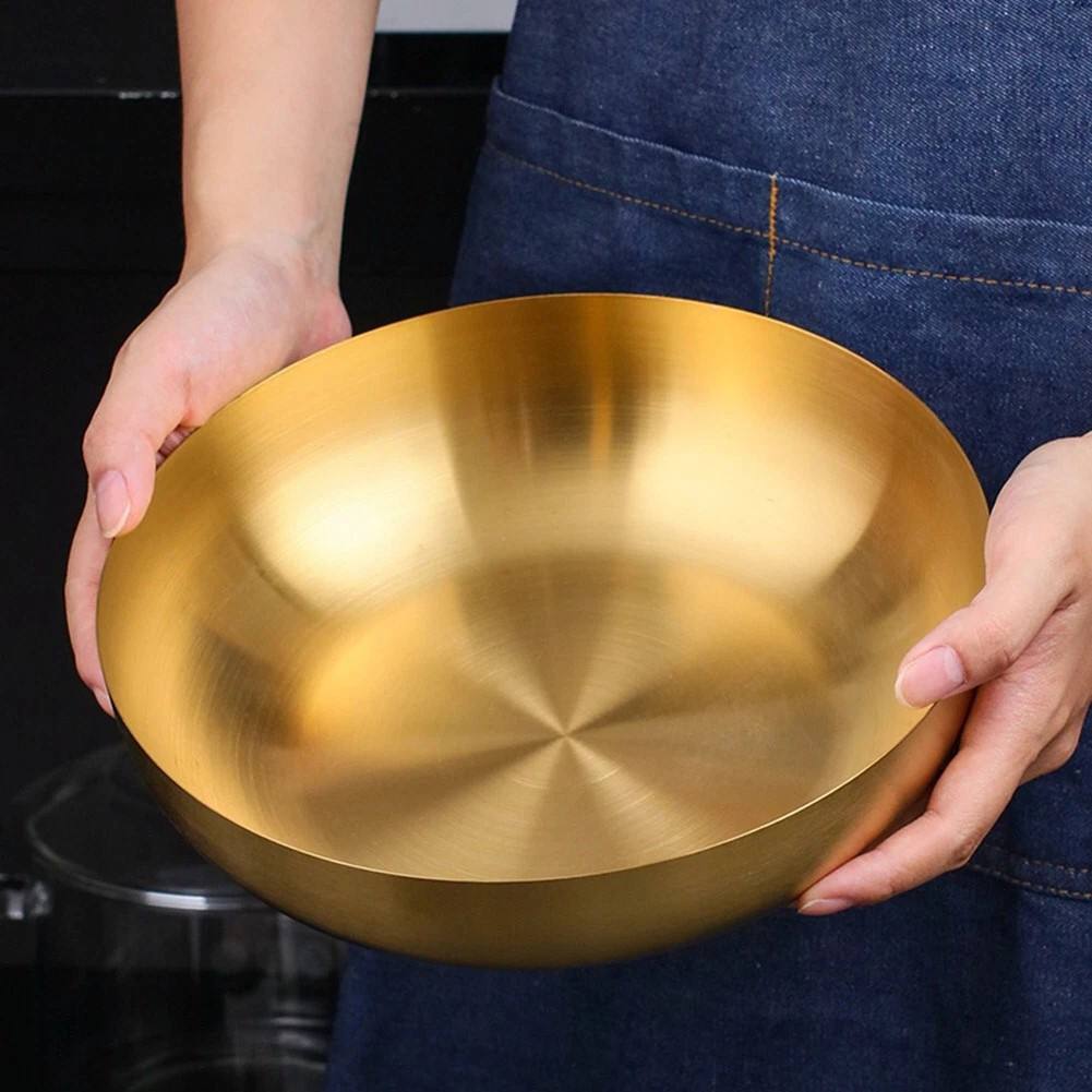 3 Litre Gold Stainless Steel 28cm Ramen Bowl