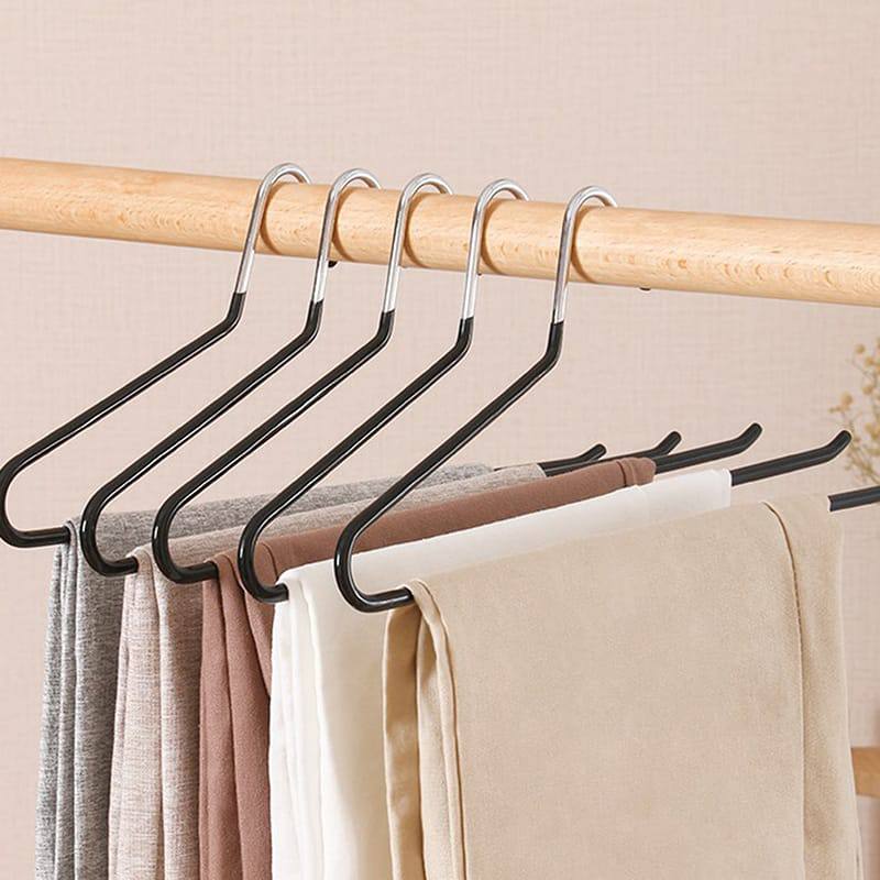 Stainless Steel Hangers for Space-Saving Pants Organization Clothes Rack